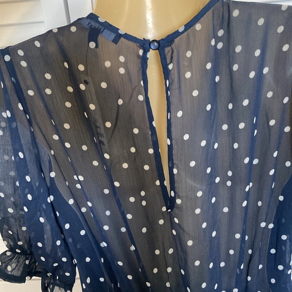 TRIXXI ROMPER WOMEN SIZE M NAVY  POLK DOT NEW - Picture 10 of 16